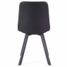 Bari Vintage Dining Chair Faux Leather Black Back