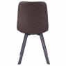 Bari Vintage Dining Chair Faux Leather Taupe Back
