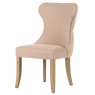 Guia Button Back Dining Chair Fabric Beige 