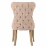 Guia Button Back Dining Chair Fabric Beige Back