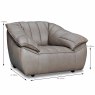 Salerno Armchair Leather Category 15(S) Dimensions