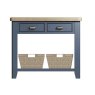 Hayley Coffee Table Midnight Blue & Oak Front View