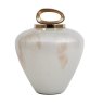 Pearl Medium Jar White & Gold