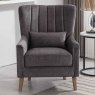 Alena Armchair Fabric Graphite Front