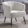Gia Occasional Tub Chair Fabric Boucle Cream Side
