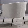 Gia Occasional Tub Chair Fabric Boucle Cream Rear