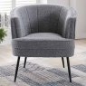 Gia Occasional Tub Chair Fabric Boucle Grey 