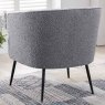 Gia Occasional Tub Chair Fabric Boucle Grey Rear