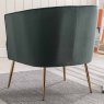 Gia Occasional Tub Chair Fabric Velvet Green Ivy Rear