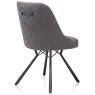 Eefje Dining Chair Suede Effect Light Anthracite Back View