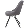 Eefje Dining Chair Suede Effect Light Anthracite Side View