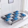 Rathlin 3 Seater Sofa Bed Fabric Teal & Grey Patchwork