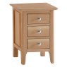 Alford 3 Drawer Small Bedside Locker Light Oak