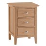 Alford 3 Drawer Bedside Locker Light Oak