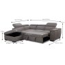 Copenhagen 4 Seater Corner Sofa Bed With Storage Ottoman LHF Fabric Grey Dimensions