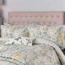 Sanderson Hollyhocks Reversible King Duvet Cover Set Silver Close Up