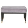 Darcy Bedroom Stool With Fabric Seat Pad Ebony Ecru Front