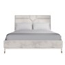 Darcy King (150cm) Bedstead With Fabric Headboard Stone