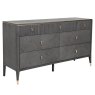 Darcy 4 + 3 Drawer Chest Of Drawers Ebony Ecru Side