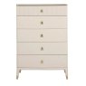 Darcy 5 Drawer Tallboy Stone Front