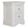 Acton 2 Drawer Bedside Locker Bone White