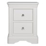 Acton 2 Drawer Bedside Locker Bone White Front