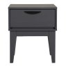 Drummond 1 Drawer Bedside Locker Dark Grey Front