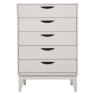 Drummond 5 Drawer Tallboy Taupe Front