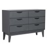 Drummond 3 + 3 Drawer Chest of Drawers Dark Grey