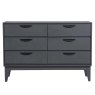 Drummond 3 + 3 Drawer Chest of Drawers Dark Grey Front