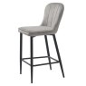 Hugo Low  Bar Stool Velvet Grey 