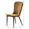 Hugo Dining Chair Velvet Amber Dimensions