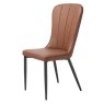 Hugo Dining Chair Faux Leather Tan