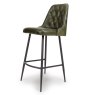 Bobby High Bar Stool Faux Leather Green