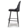 Bobby High Bar Stool Faux Leather Black Side