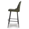 Bobby High Bar Stool Faux Leather Green