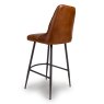 Bobby High Bar Stool Faux Leather Tan