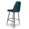 Bobby High Bar Stool Faux Leather Blue