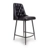 Bobby Low Bar Stool Faux Leather Black