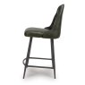 Bobby Low Bar Stool Faux Leather Green Side