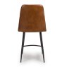 Bobby Low Bar Stool Faux Leather Tan Back