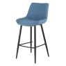 Bella High Bar Stool Fabric Blue