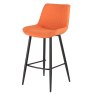 Bella High Bar Stool Fabric Orange