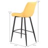 Bella High Bar Stool Fabric Yellow Dimensions