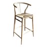 Shoreditch High Bar Stool Teak With Rush Seat