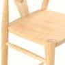 Shoreditch High Bar Stool Teak With Solid Seat Close Up