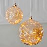 Micro Amber Ball 20cm Warm White Lifestyle