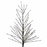 LED Christmas Tree Black 5ft/150cm With Warm White Lights No Background