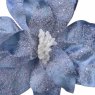 Velvet Poinsettia On Clip With Frost Winter Sky 34cm (Choice of 2) 