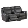San Antonio Electric Reclining 2 Seater Sofa With Consul & Charger Faux Suede Slate